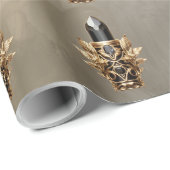 Gothic zwart en goud lippenstift cadeaupapier (Rol Hoek)