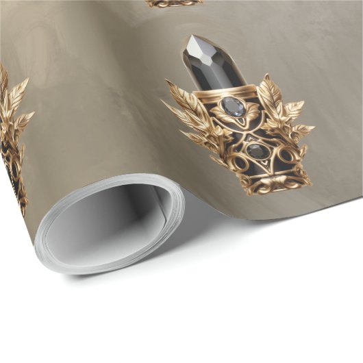 Gothic zwart en goud lippenstift cadeaupapier (Rol Hoek)
