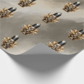 Gothic zwart en goud lippenstift cadeaupapier (Hoek)