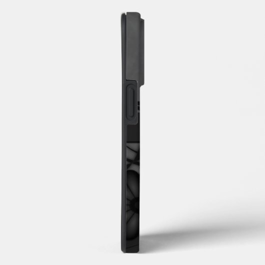 Gothic Zwart en Grijs Hibiscus Bloemen Case-Mate iPhone Case (Achterkant / Rechts)