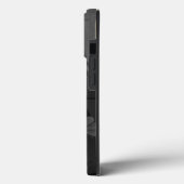 Gothic Zwart en Grijs Hibiscus Bloemen Case-Mate iPhone Case (Achterkant / Links)