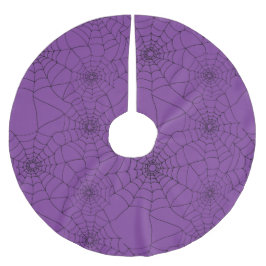 Gothic Zwart en Paarse Creepy Cobwebs Christmas Kerstboom Rok