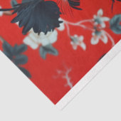 Gothic Zwart en Rood Bloemen Vogelkooi Pet Tissuepapier (Detail)