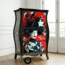 Gothic Zwart en Rood Bloemen Vogelkooi Pet