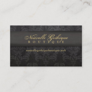 Gothic Zwart & Goud Damask Visitekaartje