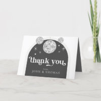 Gothic Zwart Grijs Retro Disco Ball Wedding