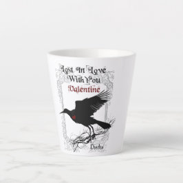 Gothic Zwart Kraai en Kant Valentijn Latte Cup Mok