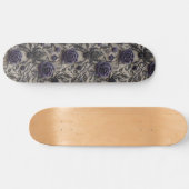 Gothic Zwart Paarse Rozen en Spinnen Skateboard (Horizontaal)