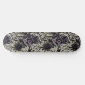 Gothic Zwart Paarse Rozen en Spinnen Skateboard (Horizontaal)