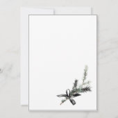 Gothic zwart pinecones sterren kerst bruiloft kaart (Achterkant)