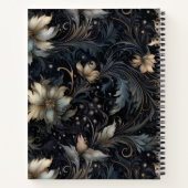 Gothic zwart romantisch skelet bruid bruidegom notitieboek (Achterkant)