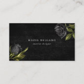 Gothic zwart Roos bloemig Visitekaartje (Voorkant)