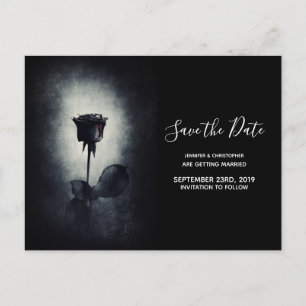 Gothic Zwart Roos Bloody Petal Bruiloft Save the D Briefkaart