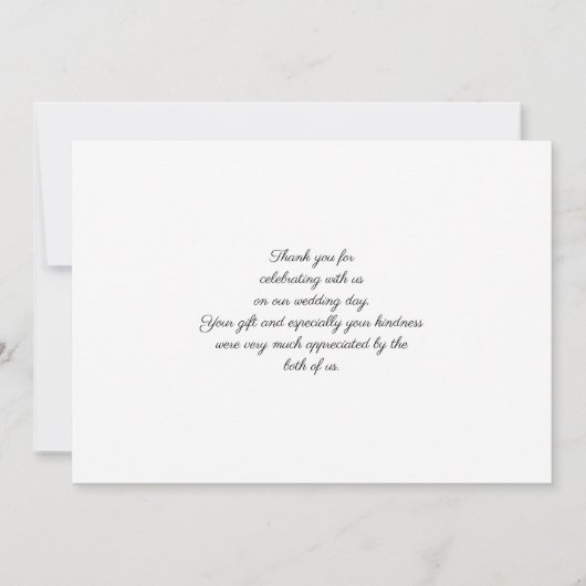 Gothic Zwart Roos Druppelen Bloed Macabre Dank u Bedankkaart (Achterkant)