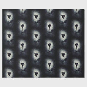 Gothic zwart Roos druppelen bloedmacabere patroon Cadeaupapier
