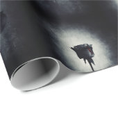 Gothic zwart Roos druppelen bloedmacabere patroon Cadeaupapier (Rol Hoek)