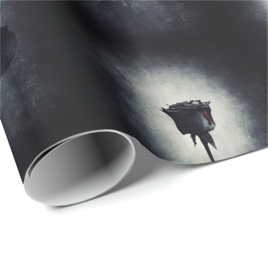 Gothic zwart Roos druppelen bloedmacabere patroon Cadeaupapier (Rol Hoek)