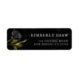Gothic zwart Roos retour adres label