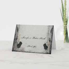 Gothic zwart Roos Trellis bruiloft dank u Bedankkaart