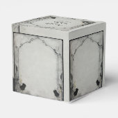 Gothic Zwart Roos Trellis Bruiloft Favor Box Bedankdoosjes (Achterkant)