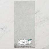 Gothic Zwart Roos Trellis Bruiloft Menu (Achterkant)