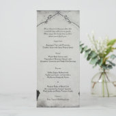 Gothic Zwart Roos Trellis Bruiloft Menu (Staand voorkant)