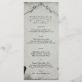 Gothic Zwart Roos Trellis Bruiloft Menu (Voorkant)