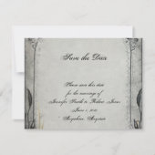 Gothic Zwart Roos Trellis Bruiloft Save the Date (Voorkant)