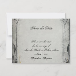 Gothic Zwart Roos Trellis Bruiloft Save the Date