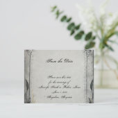 Gothic Zwart Roos Trellis Bruiloft Save the Date (Staand voorkant)
