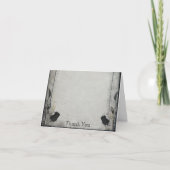 Gothic Zwart Roos Trellis Jubileum Dank u Bedankkaart (Voorkant)