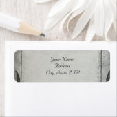 Gothic Zwart Roos Trellis Retouradres Etiket (Insitu)