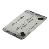 Gothic Zwart Roos Trellis Save the Date Magneet (Linkerzijde)
