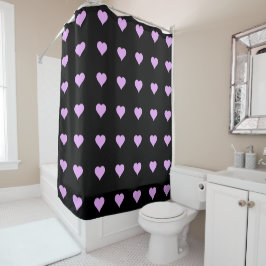 Gothic zwart-roze ontwerp douchegordijn