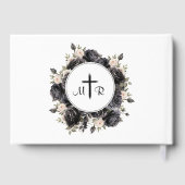 Gothic Zwart Rozen  Gothic Bruiloft Gast Gastenboek (Achterkant)