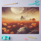 Gothic Zwart Sinaasappel Pompoen Decoupage Tissuepapier (Craft)