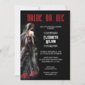 Gothic Zwart Trouwjurk Bruid of Die Bridal Kaart (Voorkant)