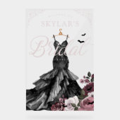 Gothic Zwart Trouwjurk Vrijgezellenfeest Welkom Acryl Bord (Voorkant)