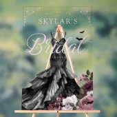 Gothic Zwart Trouwjurk Vrijgezellenfeest Welkom Acryl Bord (Neutraal)