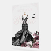 Gothic Zwart Trouwjurk Vrijgezellenfeest Welkom Acryl Bord (Hoek)