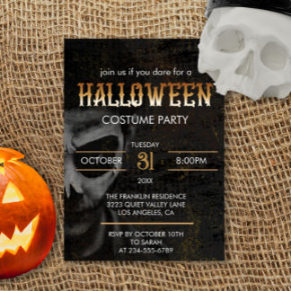 Gothic Zwart Volwassen Halloween Enge Kostuumparti Kaart