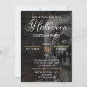 Gothic Zwart Volwassen Halloween Enge Kostuumparti Kaart (Voorkant)