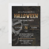 Gothic Zwart Volwassen Halloween Enge Kostuumparti Kaart (Voorkant)