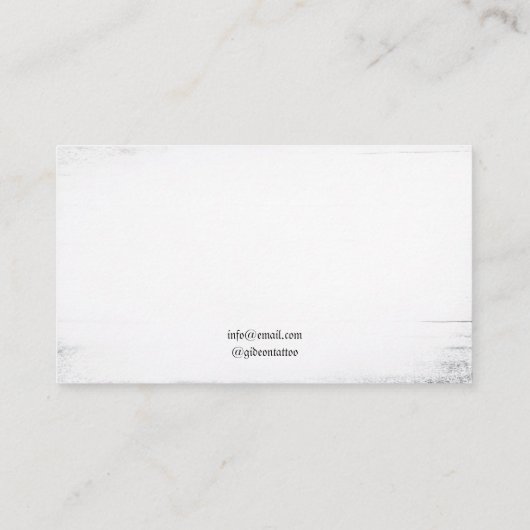 Gothic Zwart-wit Crow Silhouet Tattoo Visitekaartje (Achterkant)