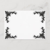 Gothic Zwart & Wit Filigraan Hart Details Informatiekaartje (Achterkant)