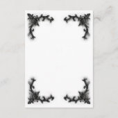 Gothic Zwart & Wit Filigraan Hart Details Informatiekaartje (Achterkant)