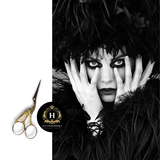 Gothic Zwart Wit Glamour Decoupage Tissuepapier