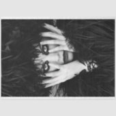 Gothic Zwart Wit Glamour Decoupage Tissuepapier (Voorkant)