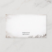 Gothic Zwart & Wit Gritty Textuur Kraai Tattoo Visitekaartje (Achterkant)