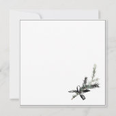 Gothic Zwart-wit Kerst Tak Bruiloft Bedankkaart (Achterkant)